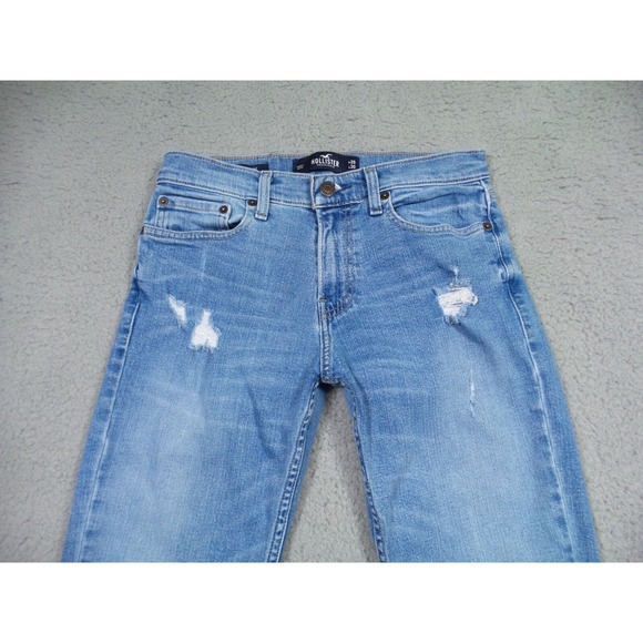 Hollister Jeans Mens Size 29 x 30 Blue Denim Slim Straight Leg Epic Flex Stretch - Picture 3 of 16